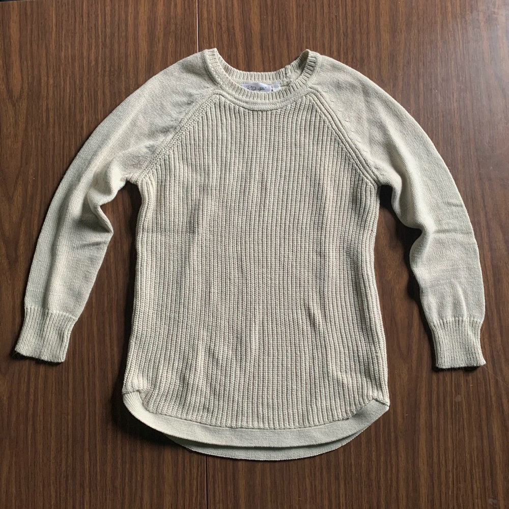Knit Crew Neck Sweater in Oatmeal